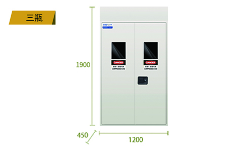 三瓶防爆氣瓶柜(圖1) 三瓶防爆氣瓶柜尺寸